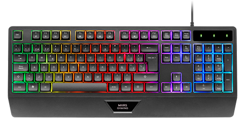 Mars Gaming MK124 tastiera USB Spagnolo Nero