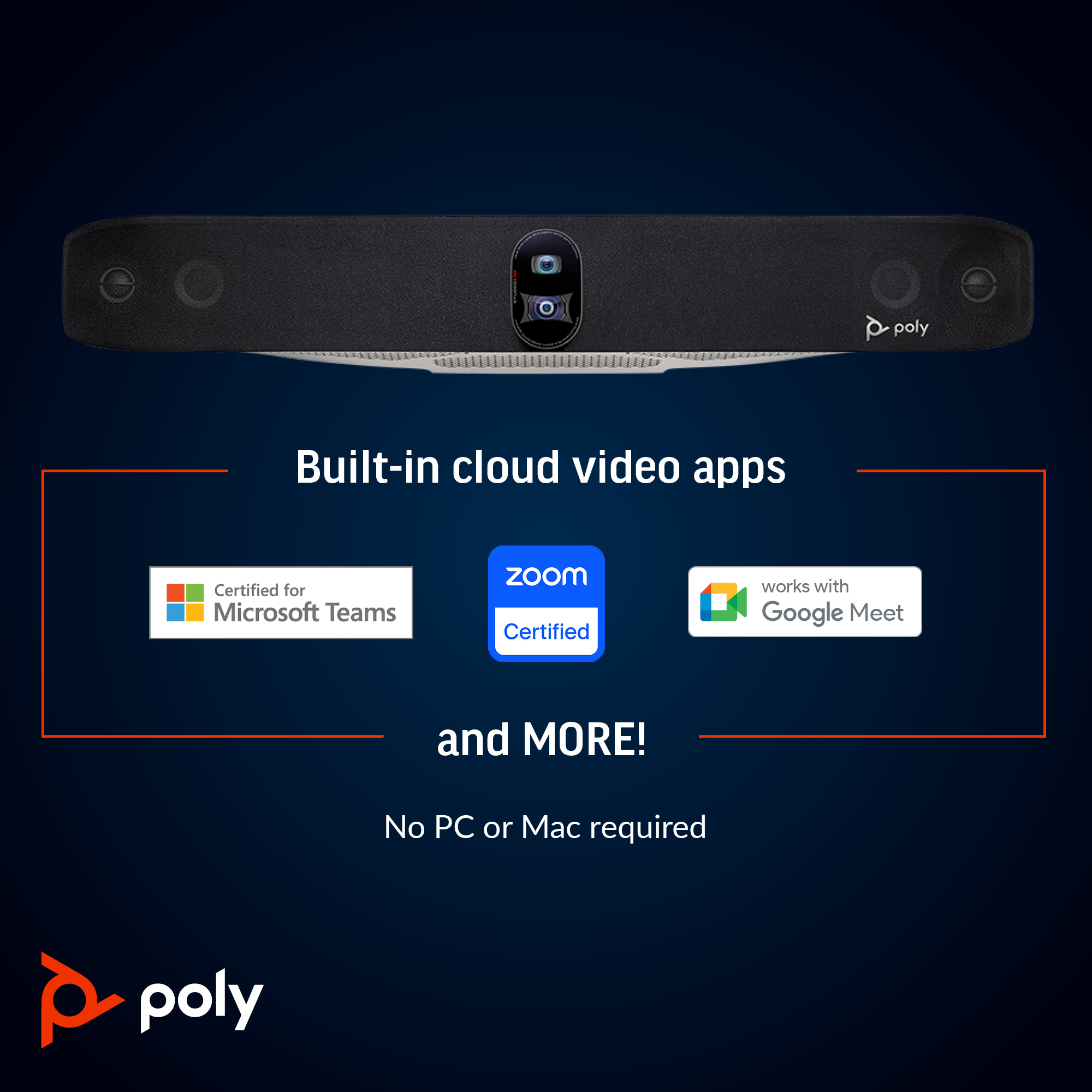 HP Poly Studio X70 All-In-One Video Bar with TC10 Controller Kit – image 2