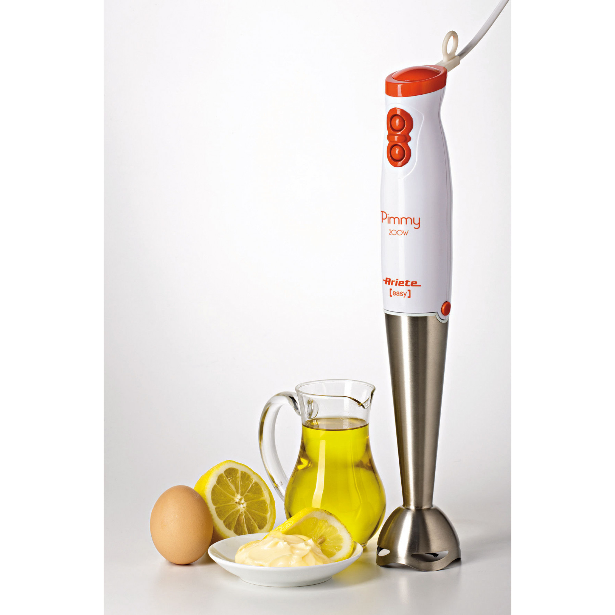 Ariete 881 Pimmy 200 - Immersion blender - Removable stem and stainless steel blades - 2 speeds - 200 Watt - White and Orange – image 5