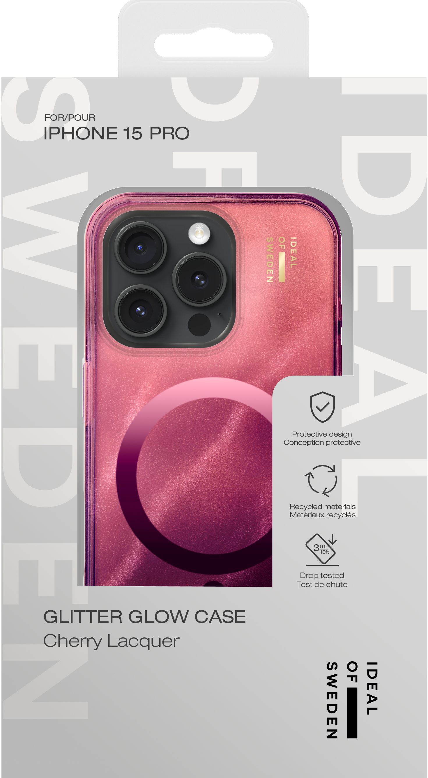 iDeal of Sweden Clear Case MagSafe iPhone 15 Pro Cherry Lacquer – image 5