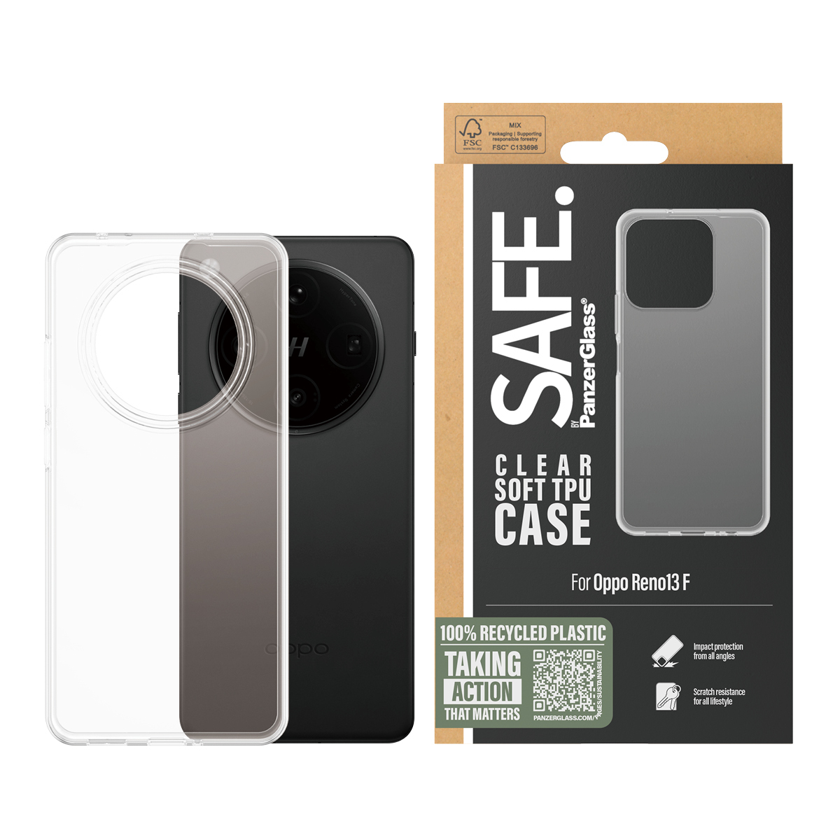 PanzerGlass SAFE. by PanzerGlass® TPU Case Transparent OPPO Reno13 F – image 2