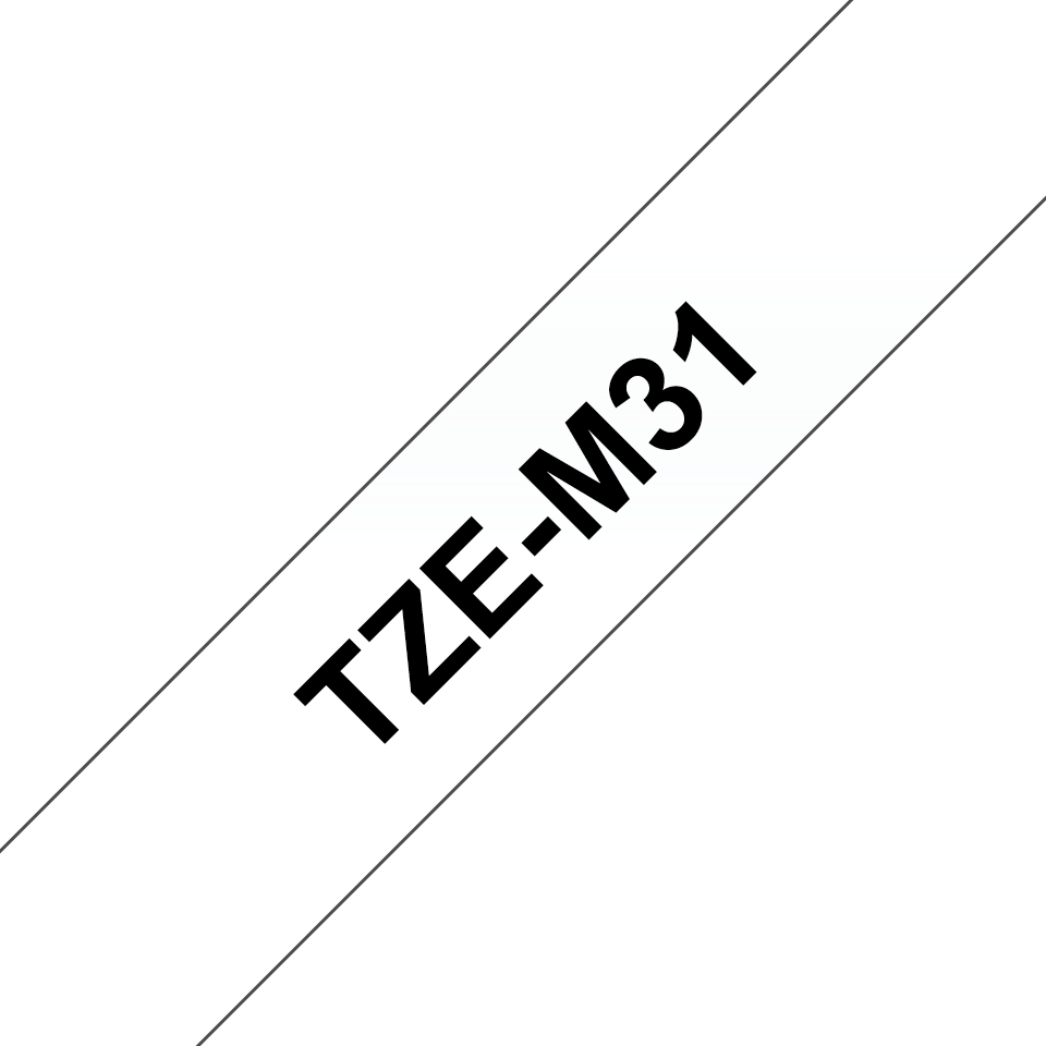 Brother TZe-M31 etikett-tejp Svart på transparent