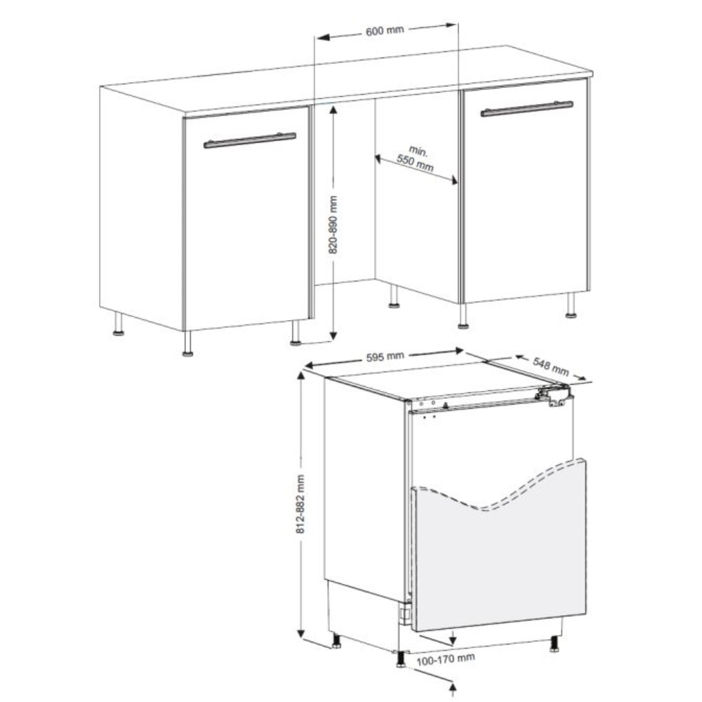 CDA CRI521/1 fridge Built-in – image 2