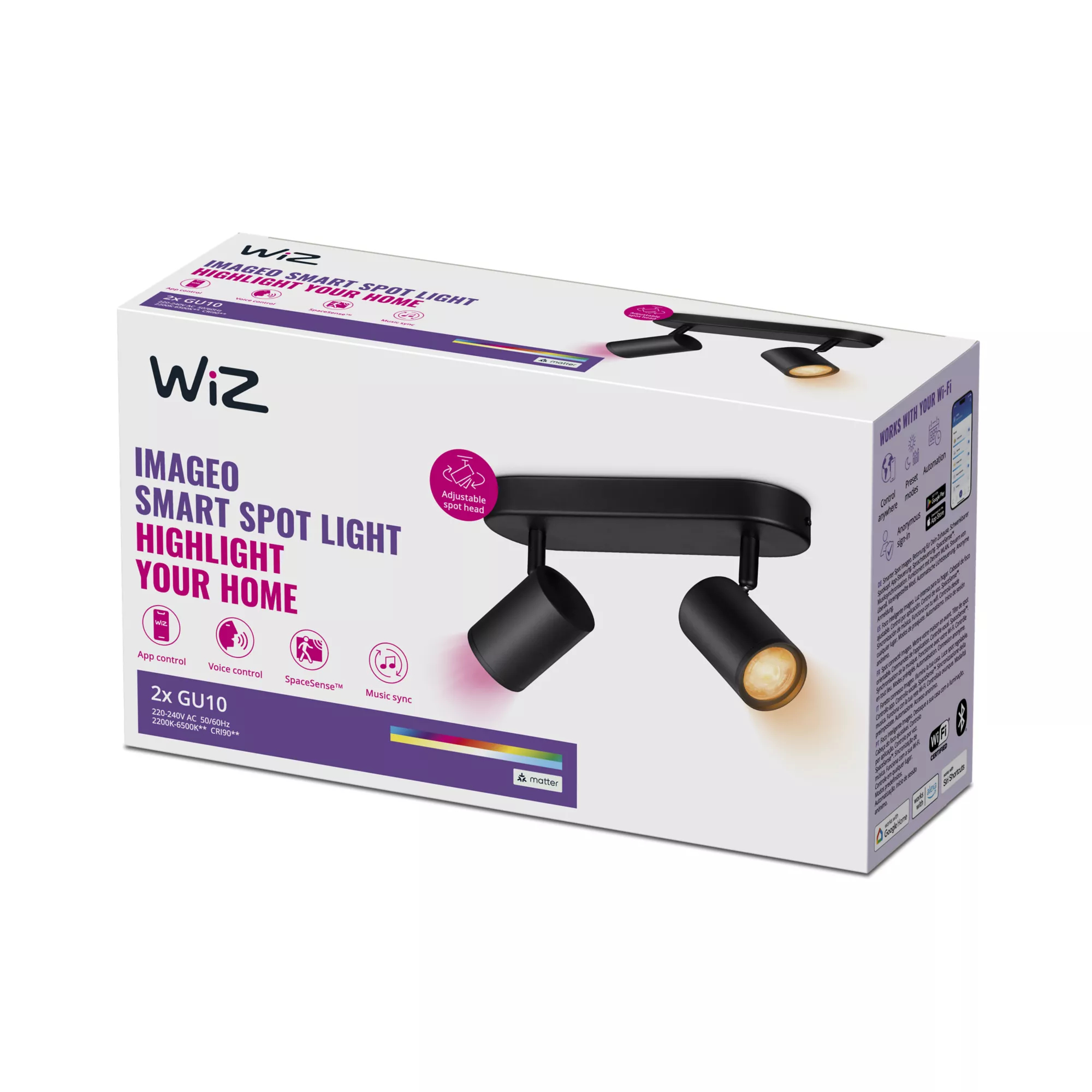 WiZ IMAGEO 2x adjustable spotlight – image 2