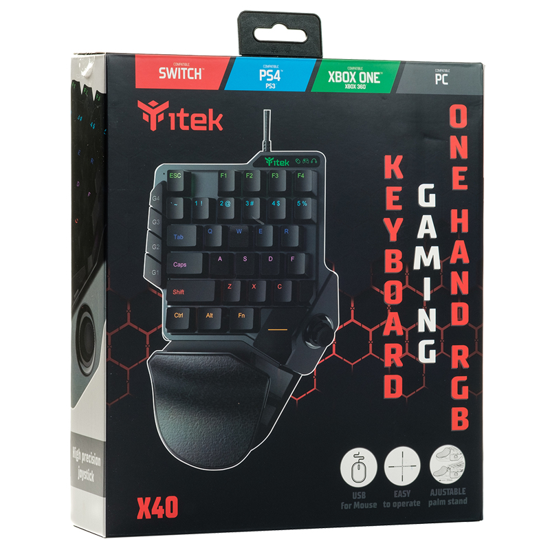 itek X40 keyboard Gaming USB English Black – image 2