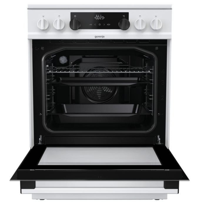 Gorenje EC6341WD Range cooker Electric Ceramic hob Black, White – image 4