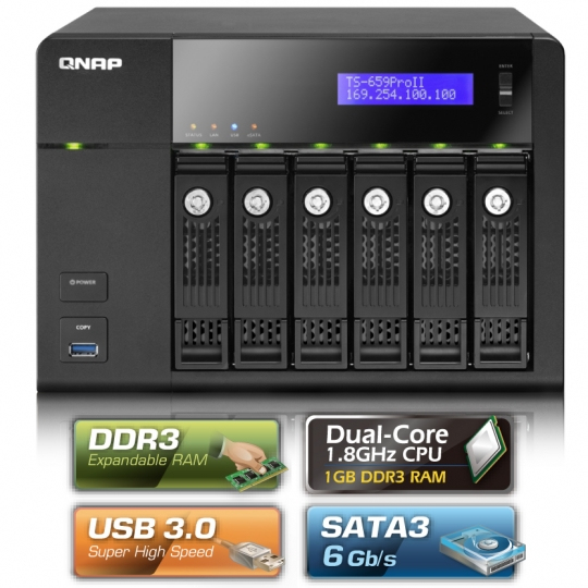 QNAP TS-659 PRO II, 3x 1 TB – image 2