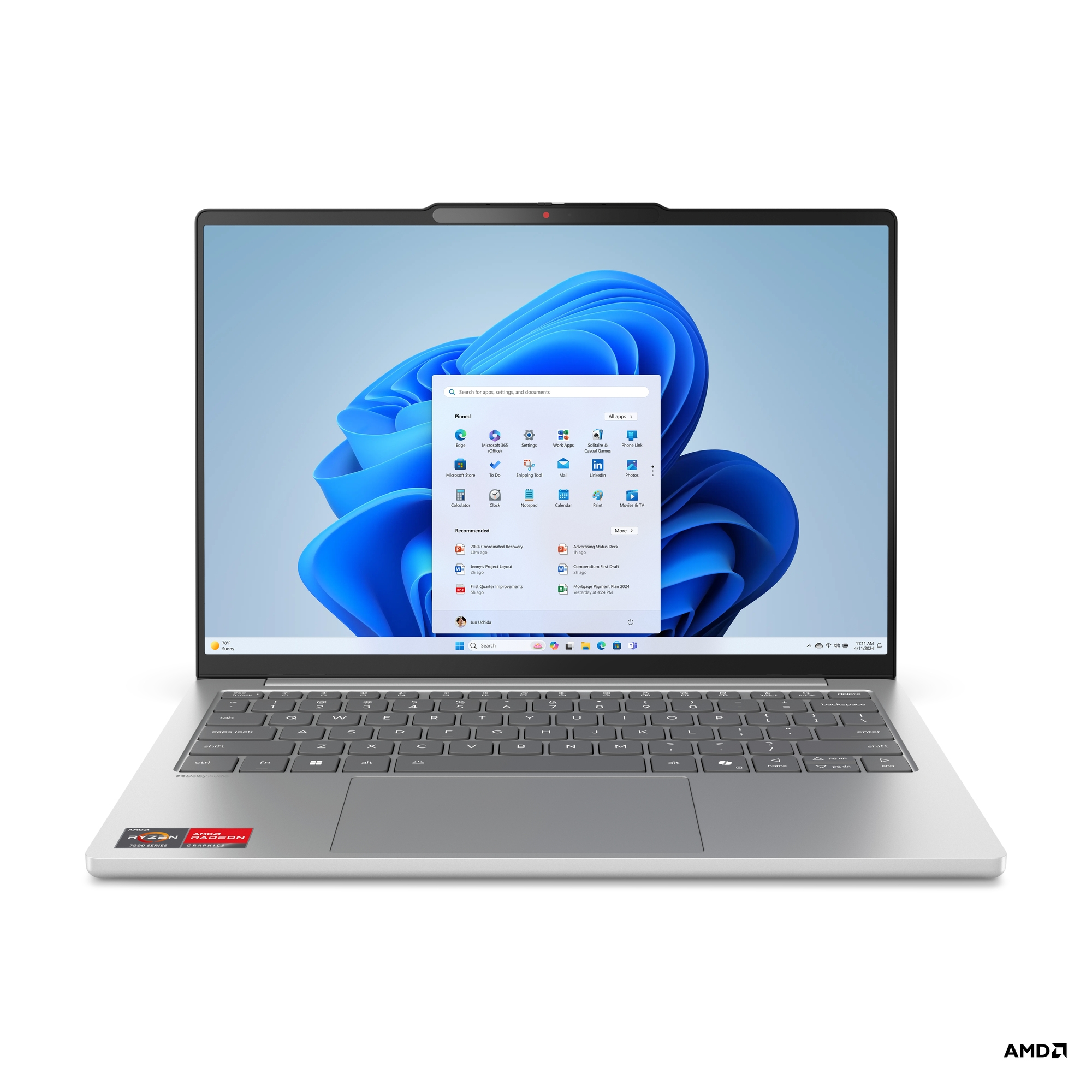 Lenovo Ideapad Slim 5 13,3" bærbar computer Ryzen 5 7535HS - 83J2001KMX