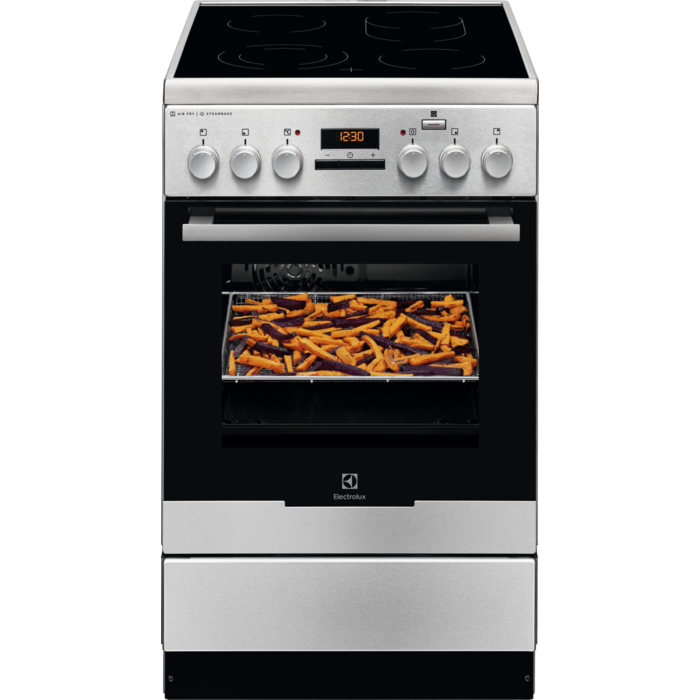 Electrolux EKC54972OX Freestanding cooker Electric Ceramic hob Black, Stainless steel