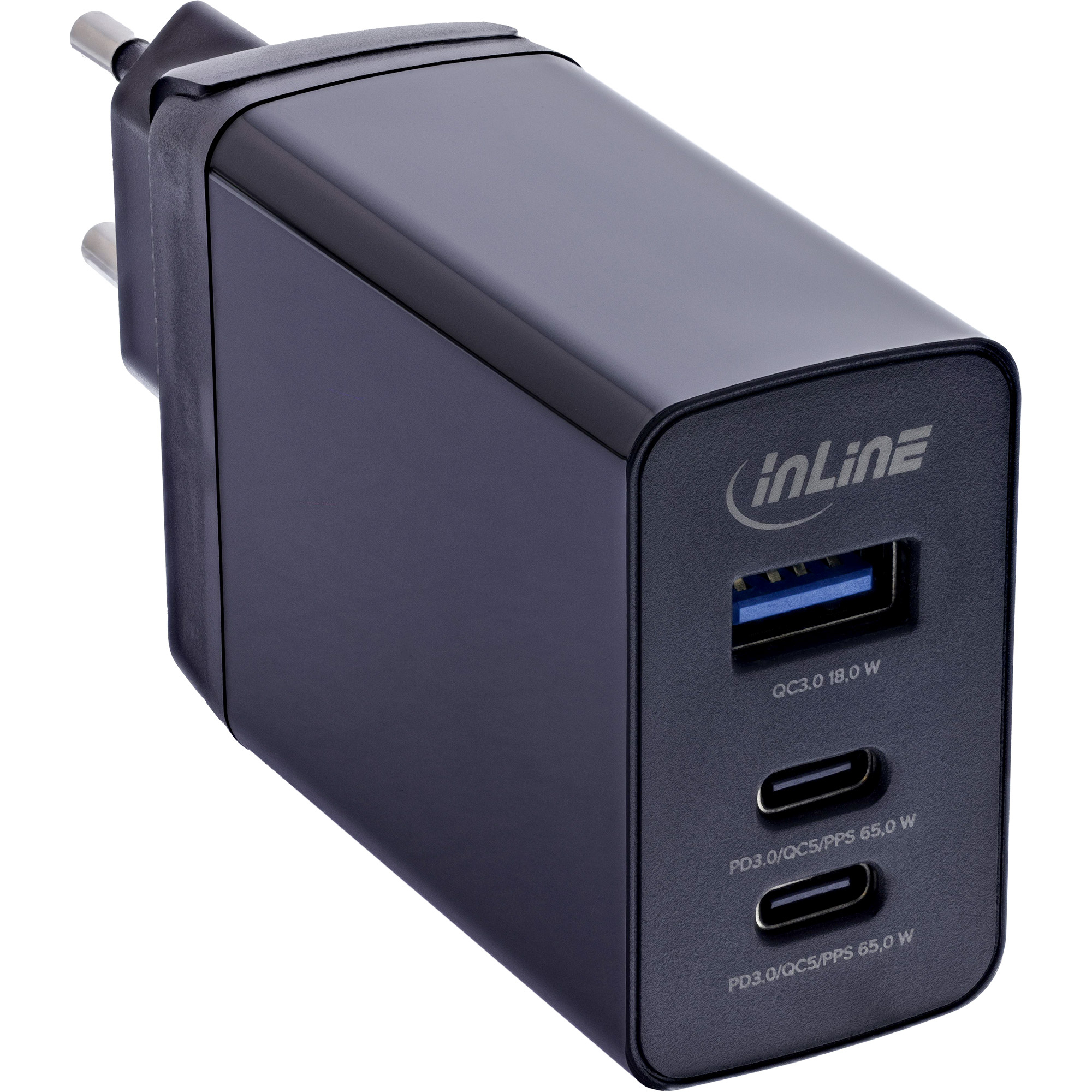 InLine 31516D mobile device charger Universal Black AC Fast charging Indoor