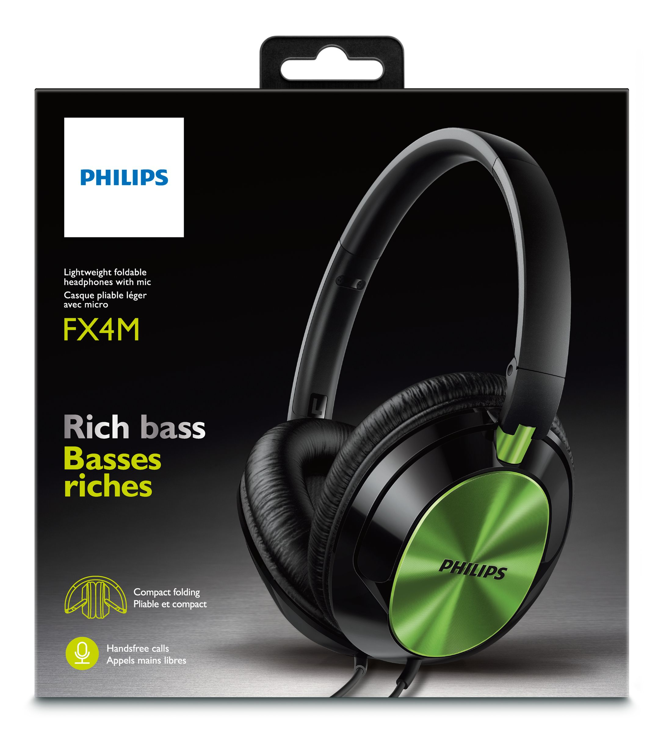 Philips FX4MLM/00 headphones/headset Wired Head-band Black, Green – image 2