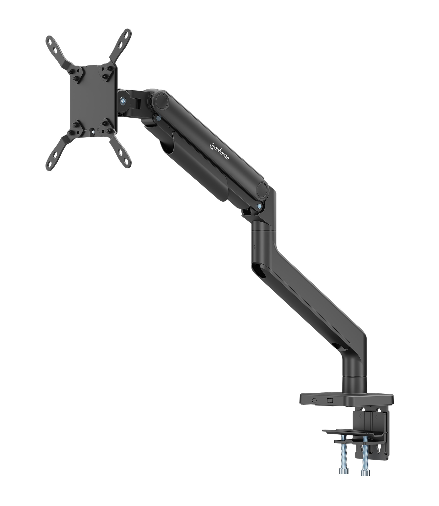 Manhattan 462570 Supporti a parete per TV 124,5 cm [49] Scrivania Nero (TV/MONITOR DESK MOUNT SPRING - FULL MOTION 42IN CCLAMP/