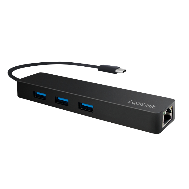 LogiLink UA0313 laptop dock/port replicator USB 3.2 Gen 1 (3.1 Gen 1) Type-C Black