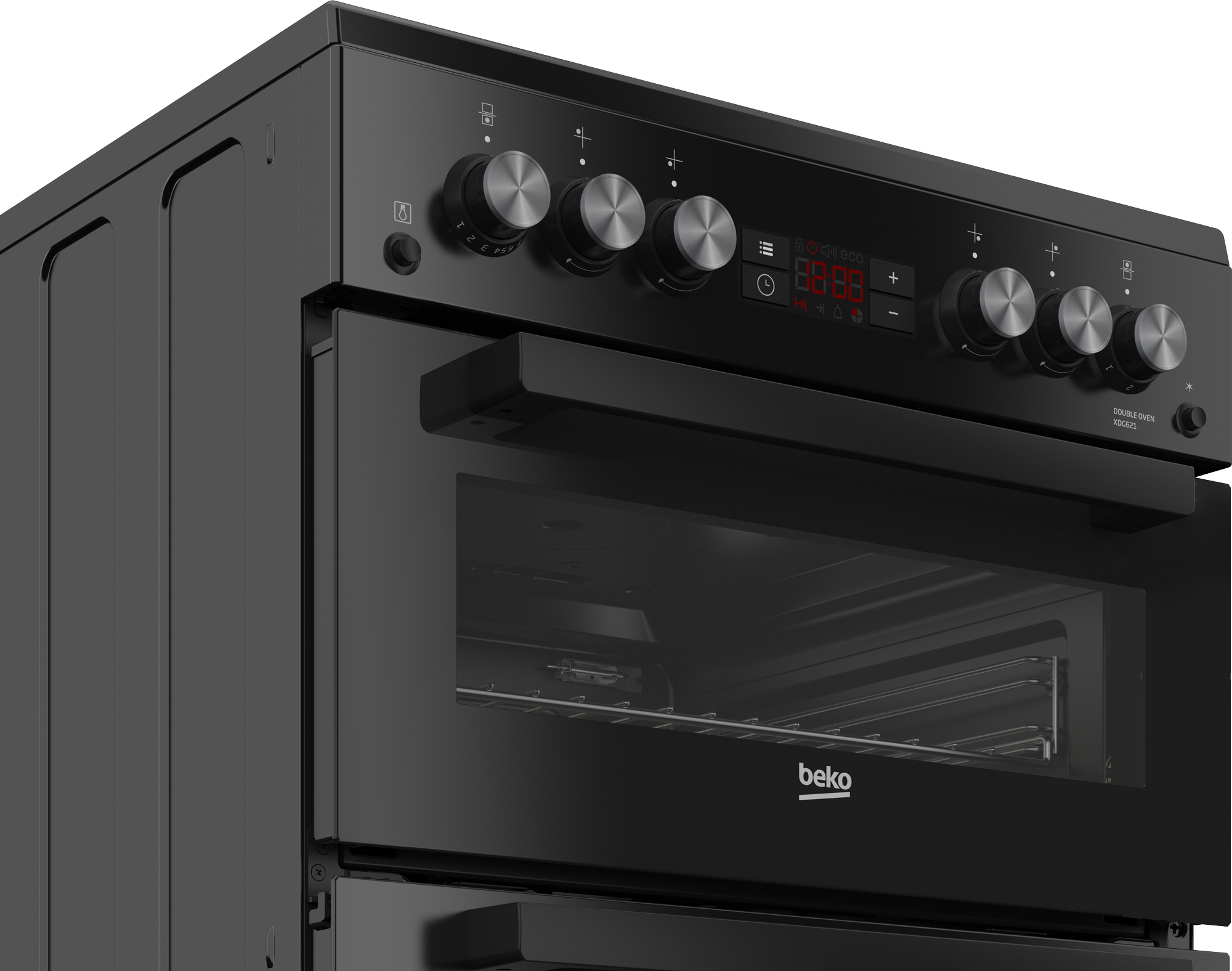 Beko XDG621K 60cm Freestanding Gas Double Oven Cooker – image 3