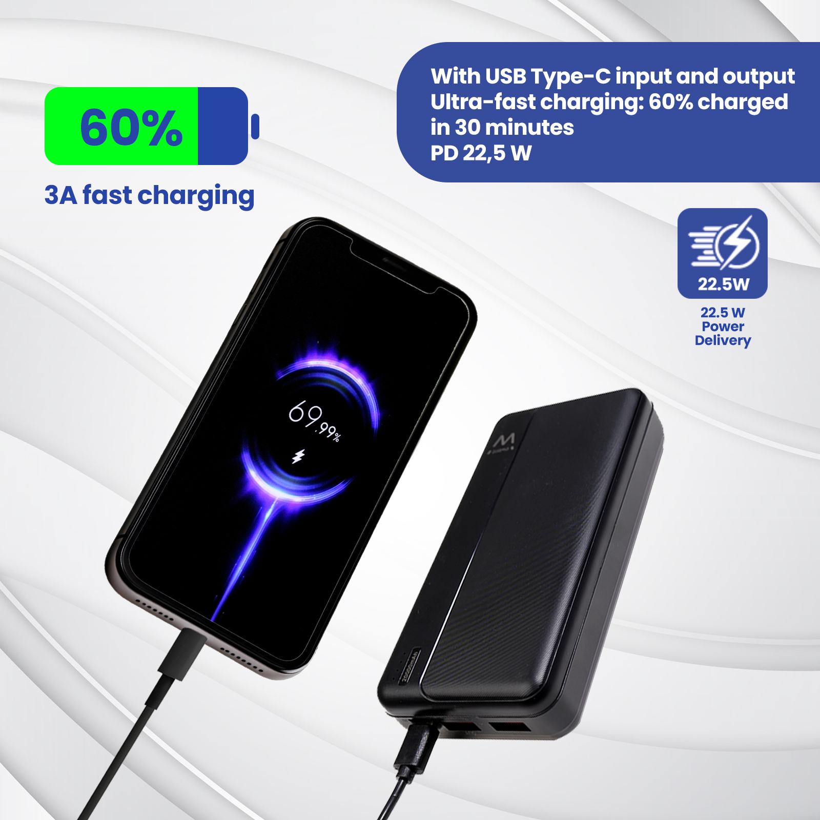 Ewent POWER BANK 20000mAh PD 22.5W – image 4
