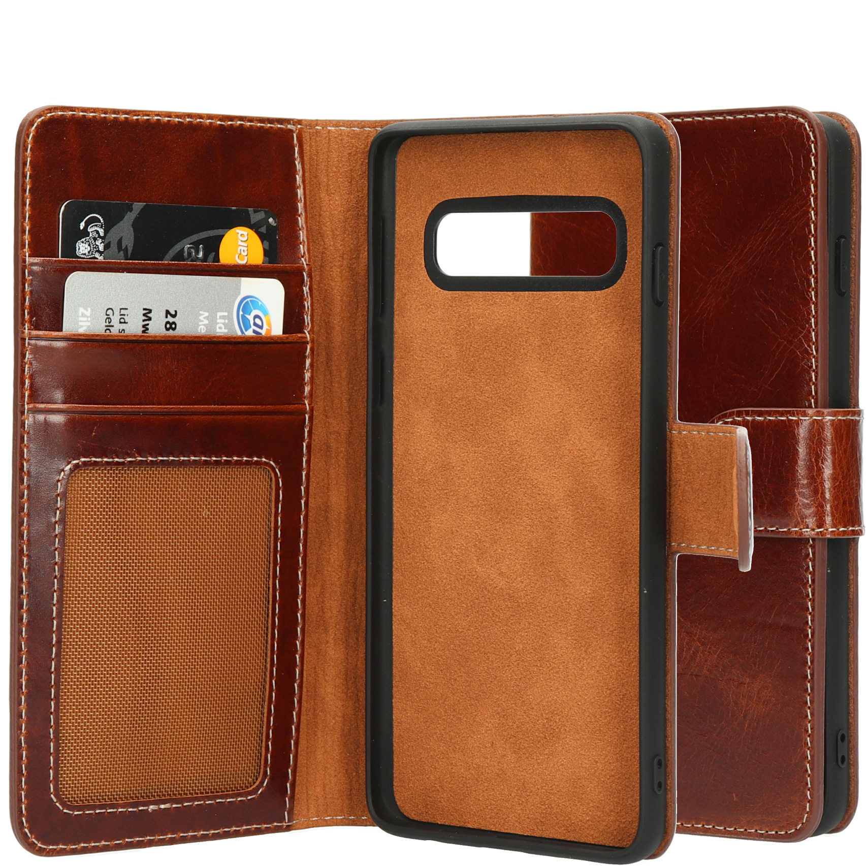 Mobiparts Excellent Wallet Case 2.0 Samsung Galaxy S10 Oaked Cognac – image 1