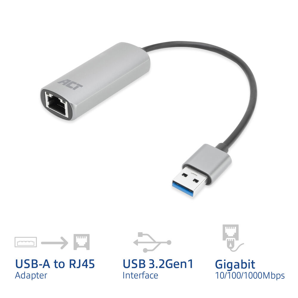 ACT Gigabit network adapter, USB 3.2 Gen1 – image 2