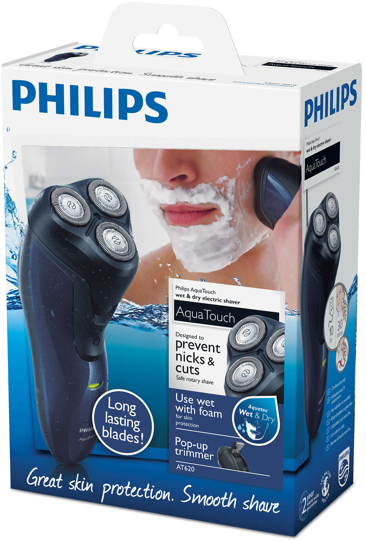 Philips AquaTouch AT620 Trimmer Black, Blue – image 6