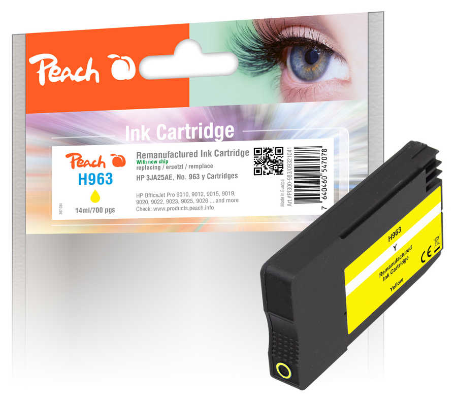 Peach 321041 ink cartridge 1 pc(s) Compatible Standard Yield Yellow
