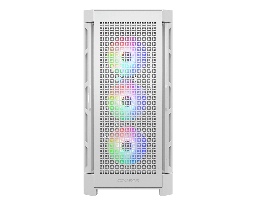 Gabinete Gamer COUGAR Airface Pro RGB - Media Torre - ATX/Micro ATX/Mini ITX/CEB/E-ATX - Panel Lateral - Blanco - 385AD10.0004