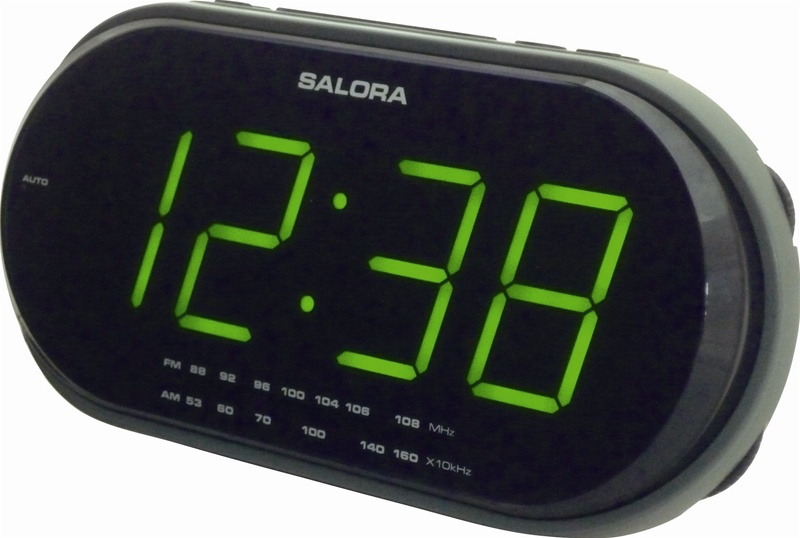 Salora CR615 radio Clock Digital Grey, White – image 1