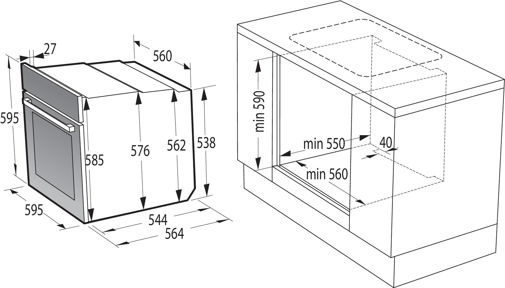 Gorenje BCPSB737OTX — vue 1 sur 2