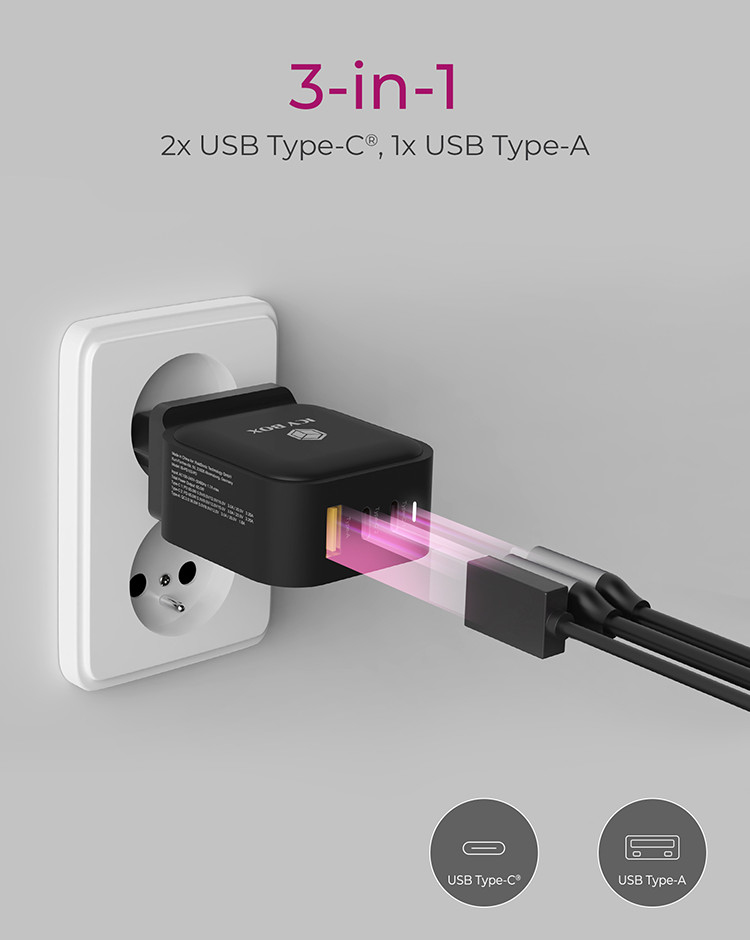 ICY BOX IB-PS103-PD Universal Black AC Fast charging Indoor – image 6