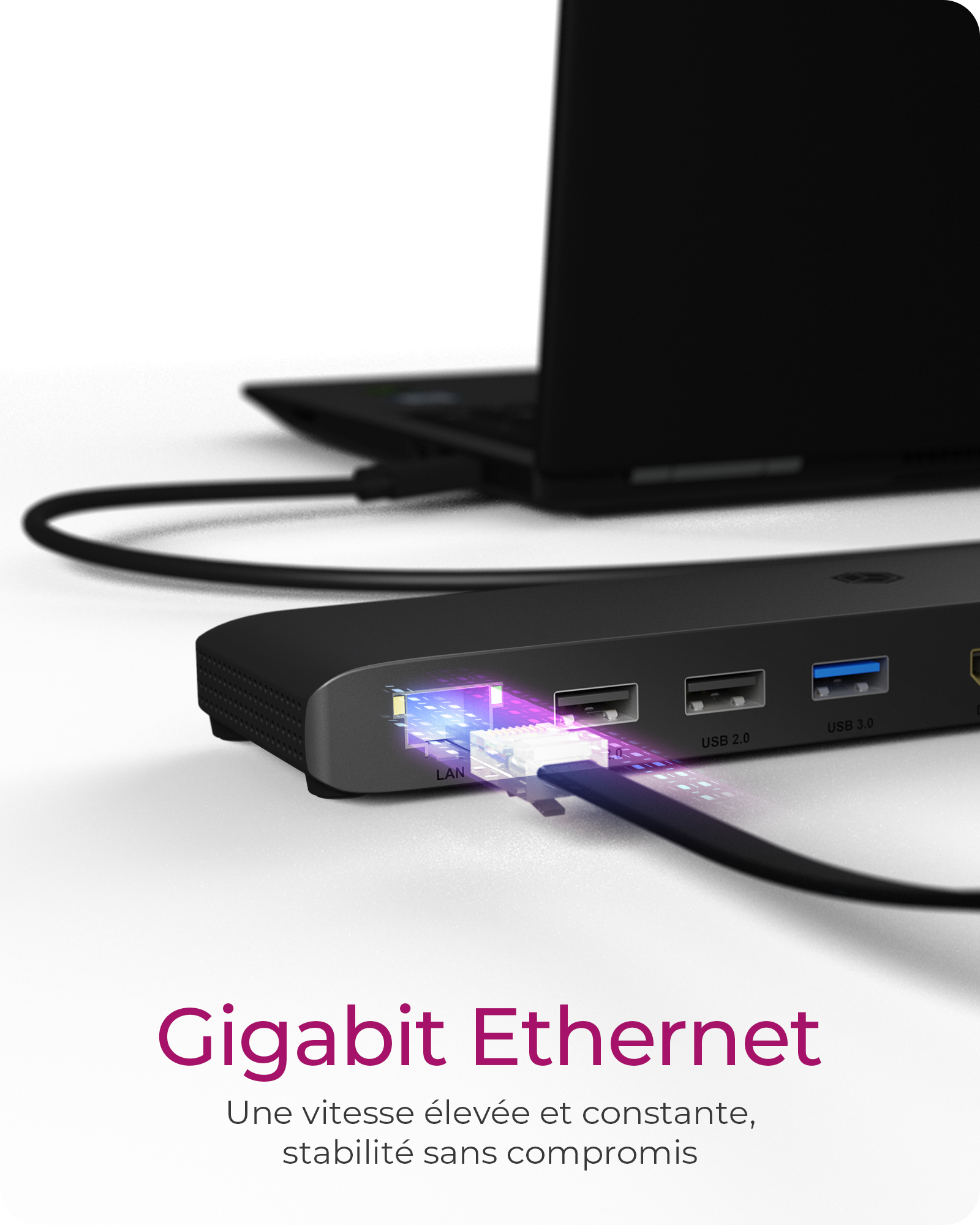 ICY BOX IB-DK2116-C Station d'accueil USB 3.2 Gen 2 (3.1 Gen 2) Type-C Noir
