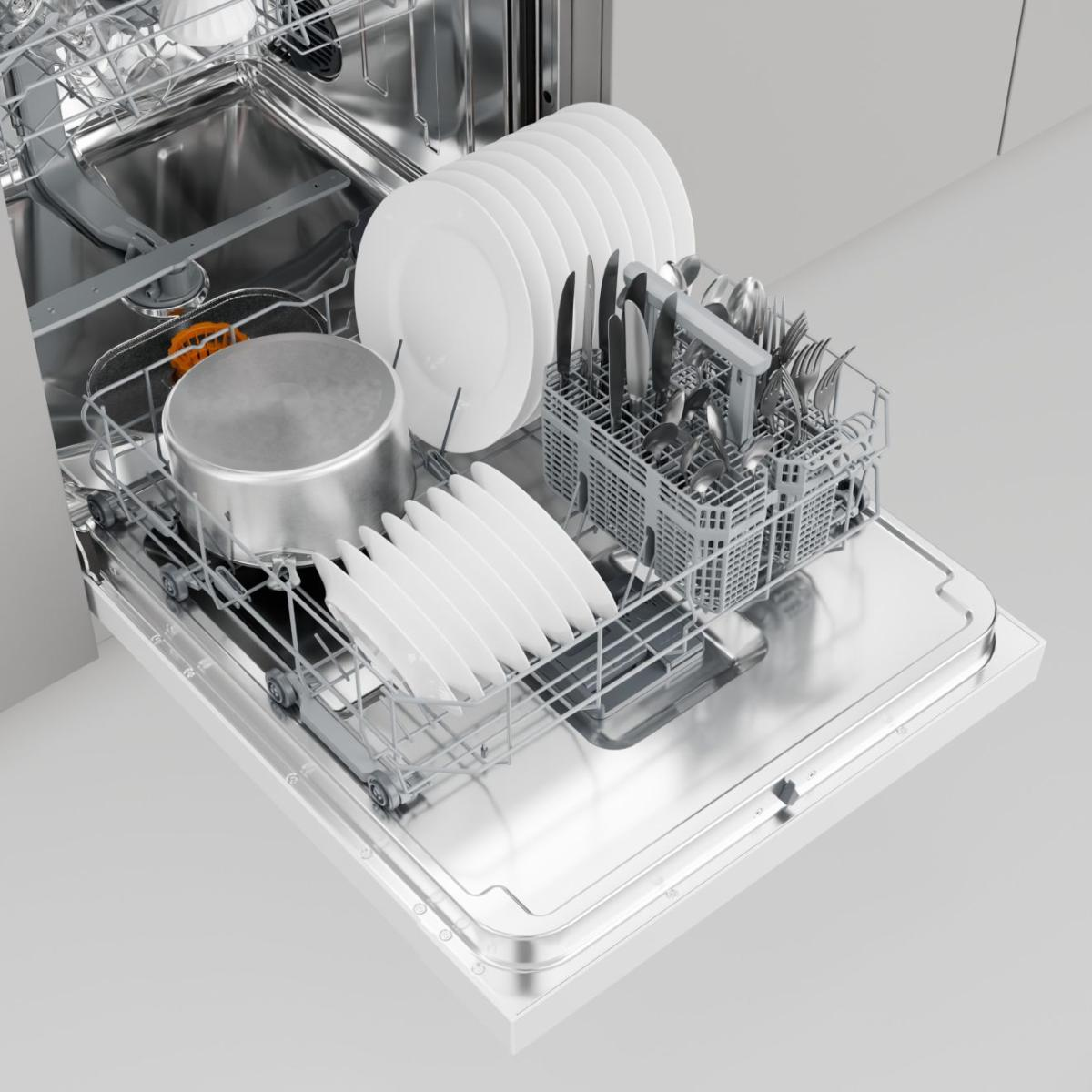 Gorenje Integrerad diskmaskin för en diskret kökslösning med plats för 14 kuvert. Flexibla korgar anpassas efter olika behov, låg ljudnivå på – image 9