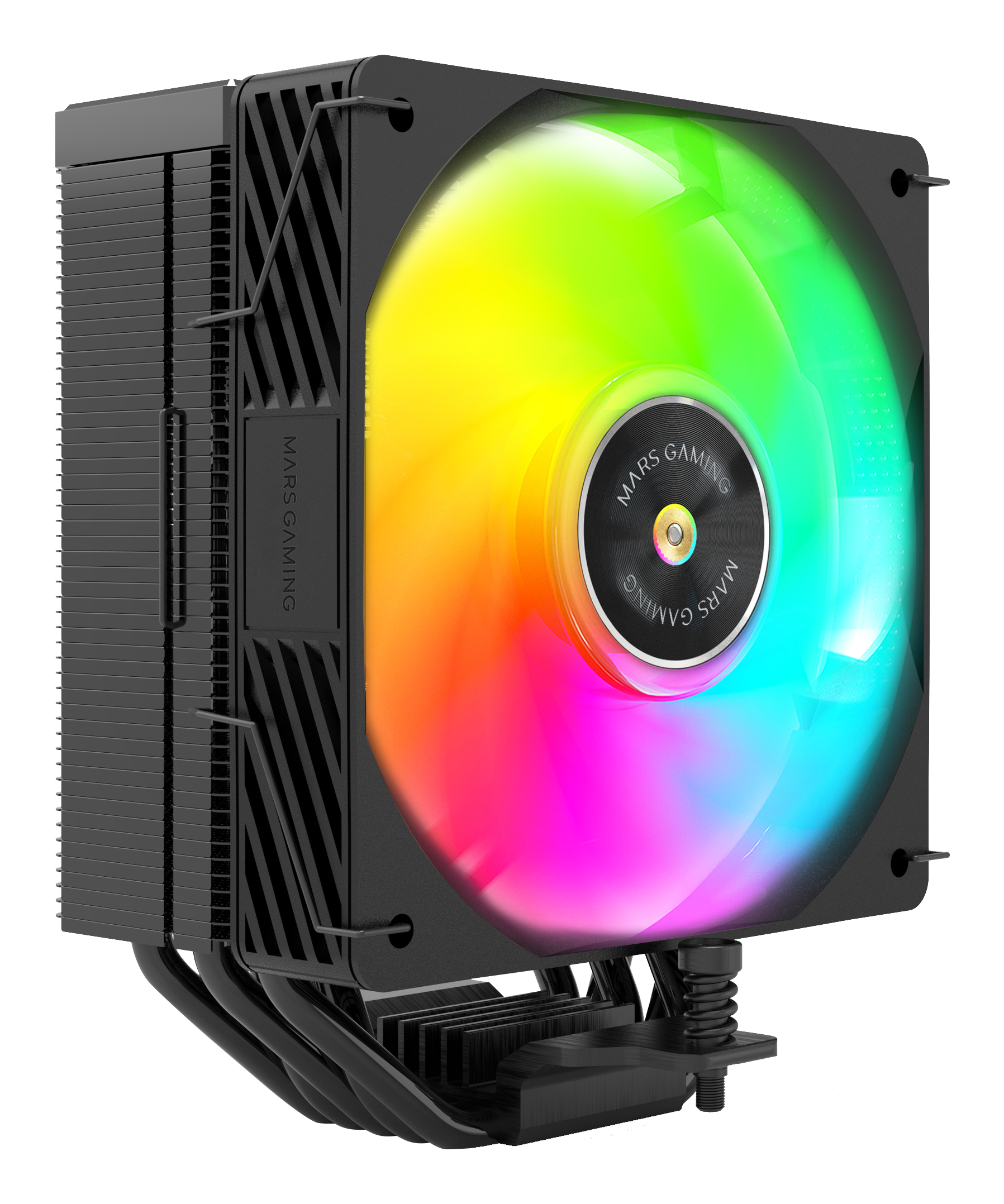 VENTILADOR CON DISIPADOR DE CPU MARS GAMING MCPUX5 ARGB BLACK PWM SI 120mm TDP 280W