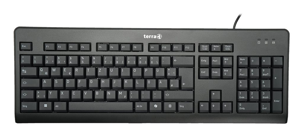 TERRA 1500 tastiera Ufficio USB QWERTZ Tedesco Nero