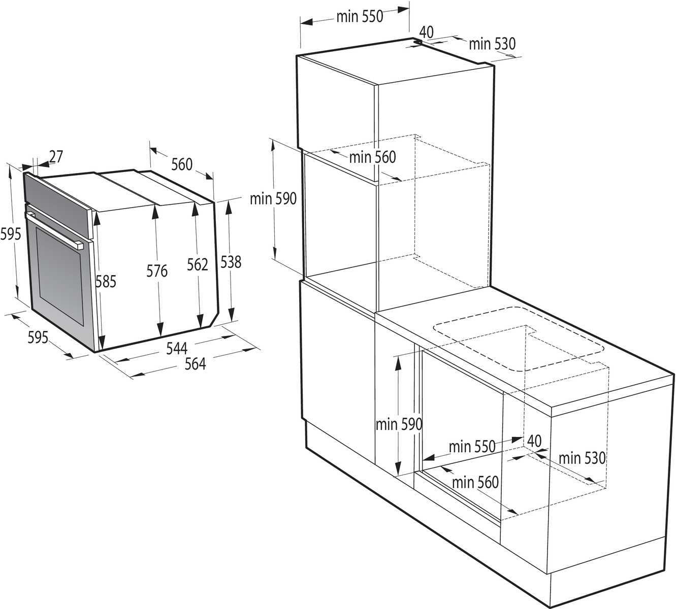 Gorenje BSA6747A04BGWI — vue 1 sur 2
