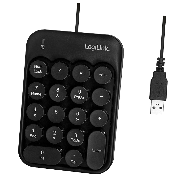 LogiLink ID0174 numeric keypad Universal USB Black