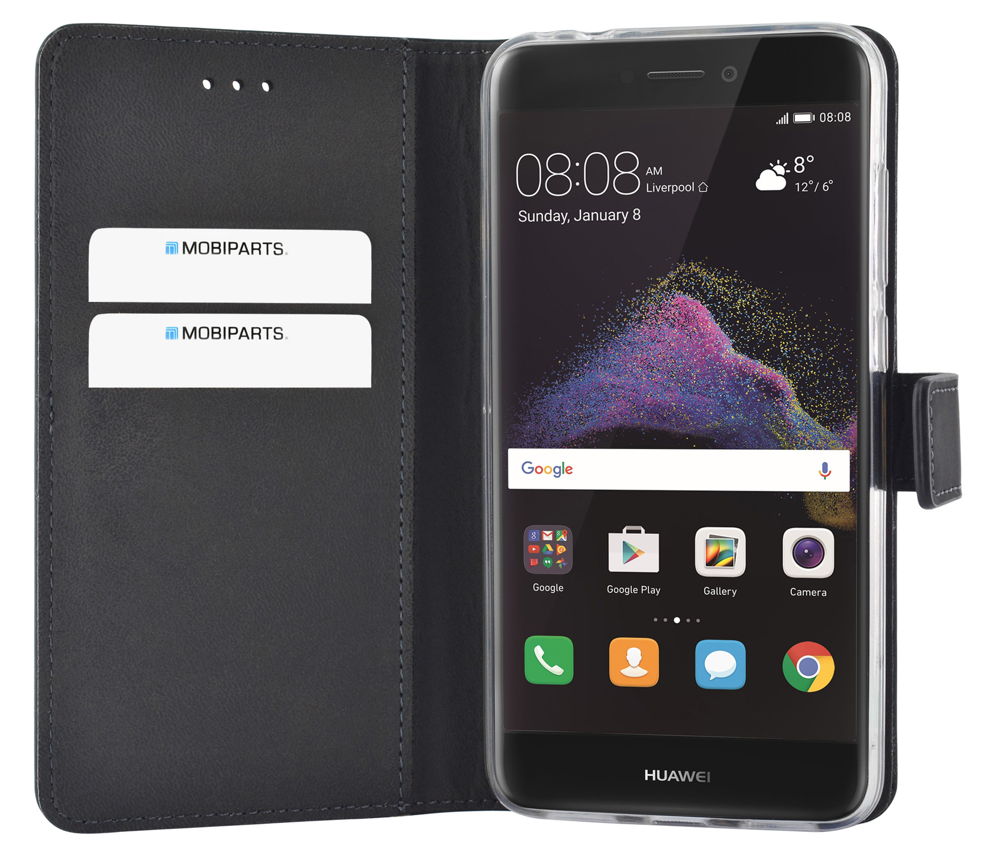 Mobiparts Premium Wallet TPU Case Huawei P8/P9 Lite (2017) Black – image 4