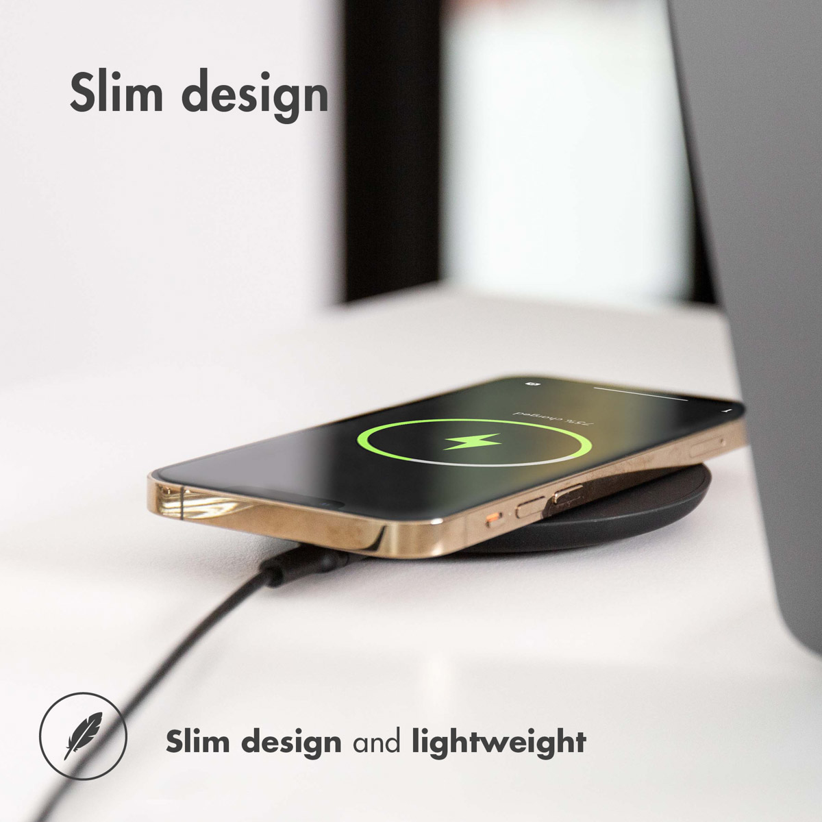 Accezz WIRELESSCHARGER44631901 mobile device charger Smartphone Black USB Wireless charging Indoor – image 5