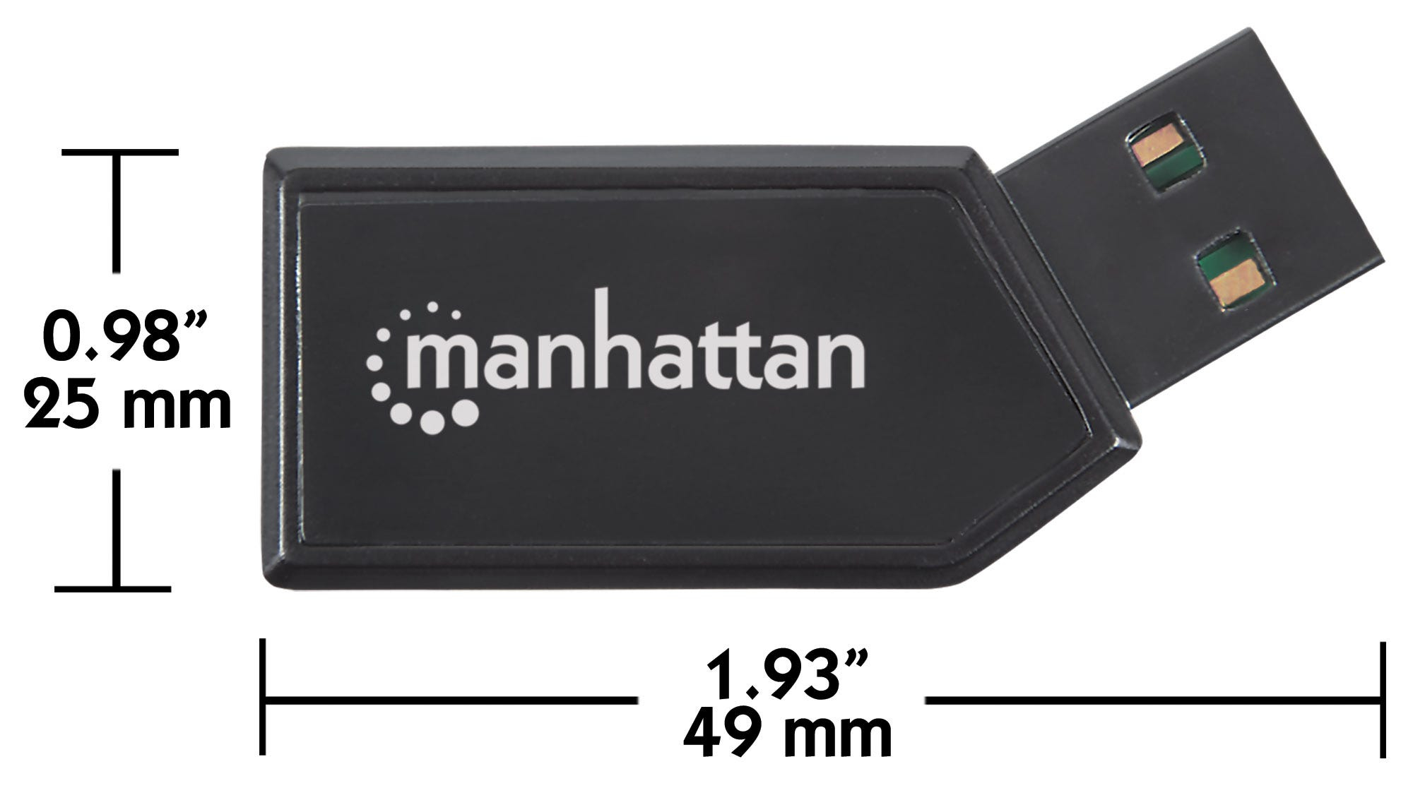 Manhattan USB-A Mini Multi-Card Reader/Writer, 480 Mbps (USB 2.0), 24-in-1, Hi-Speed USB, Windows or Mac, Black, Three Year Warranty, Blister – image 3