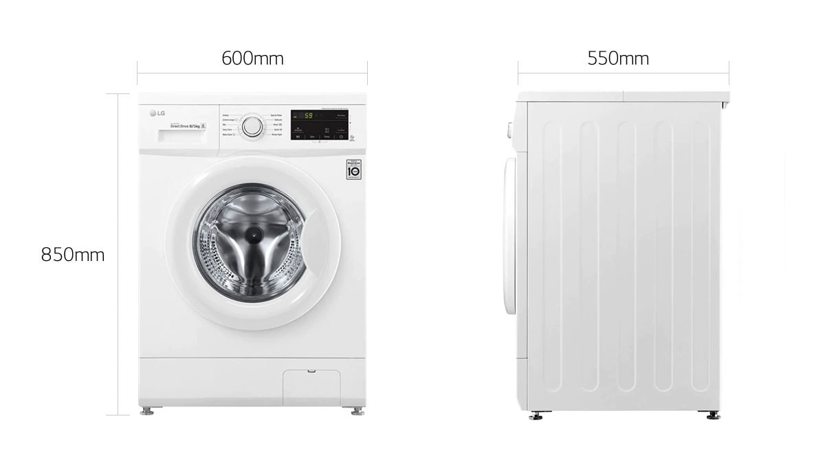 LG F4J3TM5WD washer dryer Freestanding Front-load White – image 9