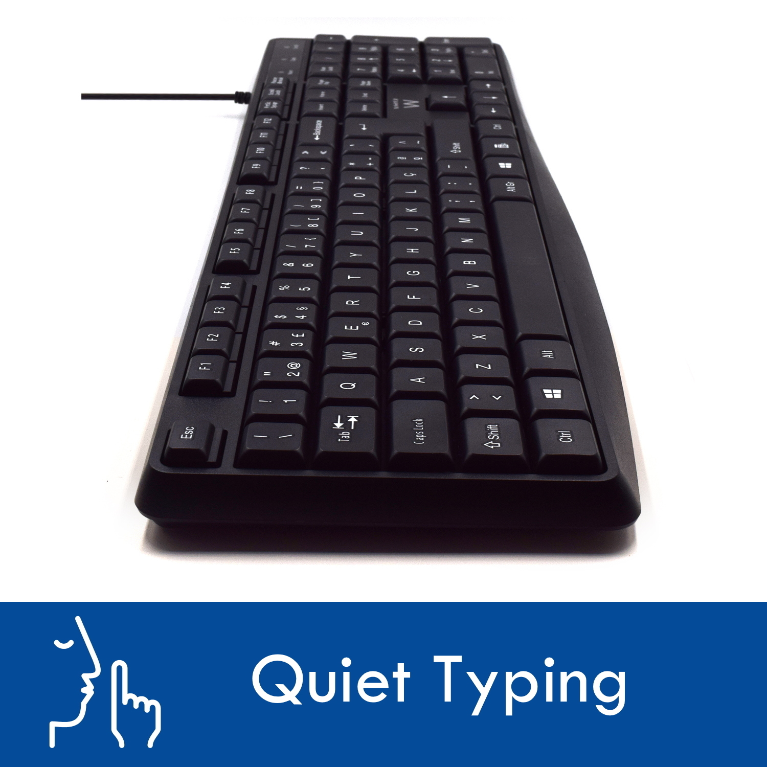 Ewent EW3002 keyboard Office USB QWERTY Portuguese Black – image 3