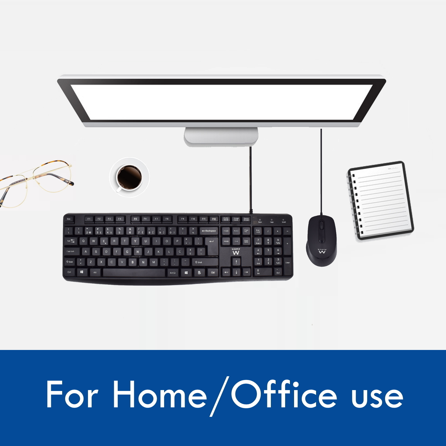 Ewent EW3007 keyboard Mouse included Office USB QWERTY Portuguese Black – image 7
