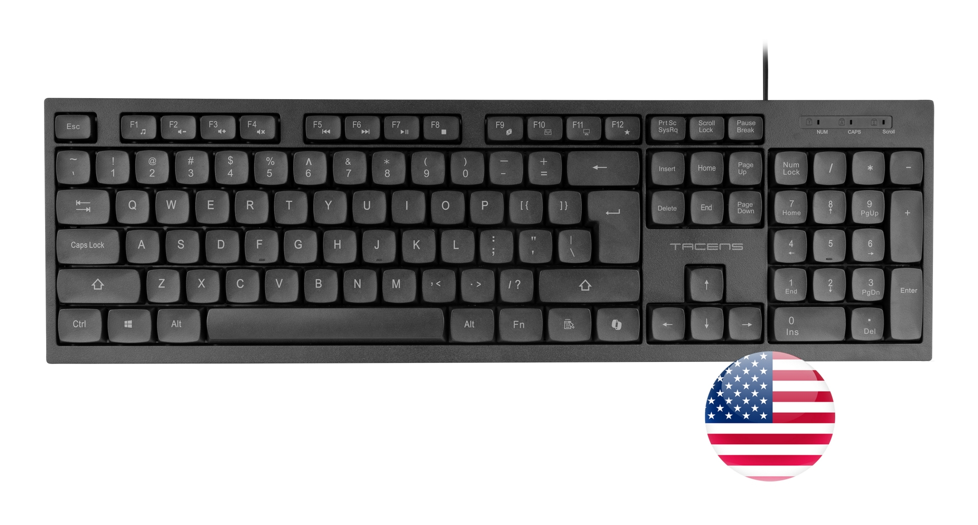Tacens Anima ACP02US keyboard Mouse included Home/Office USB QWERTY US English Black – image 5