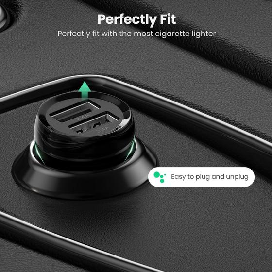 Ugreen 50875 mobile device charger MP4, Mobile computer Black Cigar lighter Auto – image 3