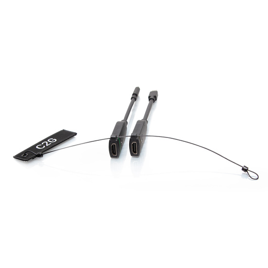 C2G Anello adattatore dongle HDMI® universale 4K con Mini DisplayPort™ e USB-C® codificati per colore
