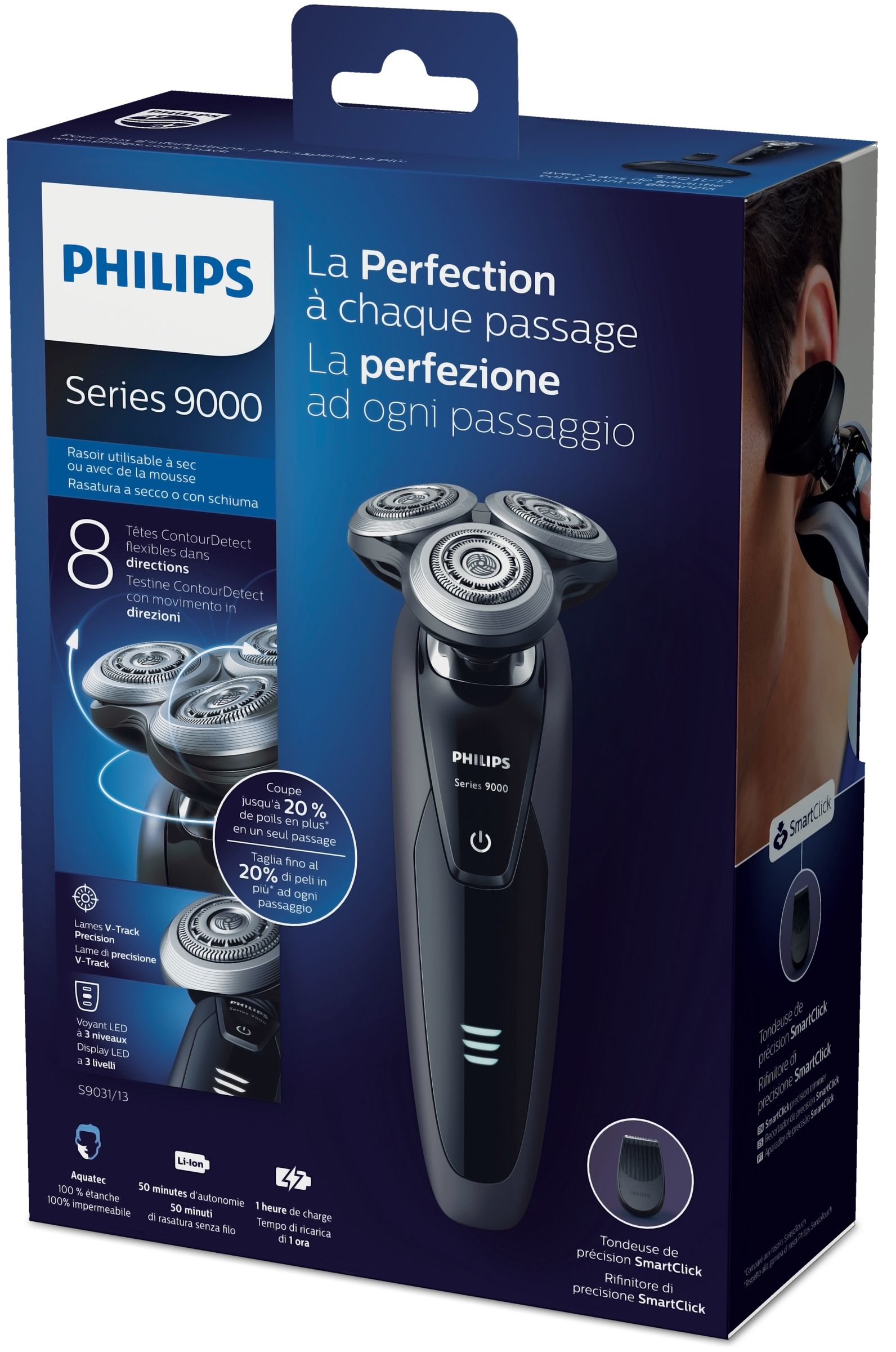 Philips SHAVER Series 9000 S9031/13R1 men's shaver Rotation shaver Trimmer Black – image 2