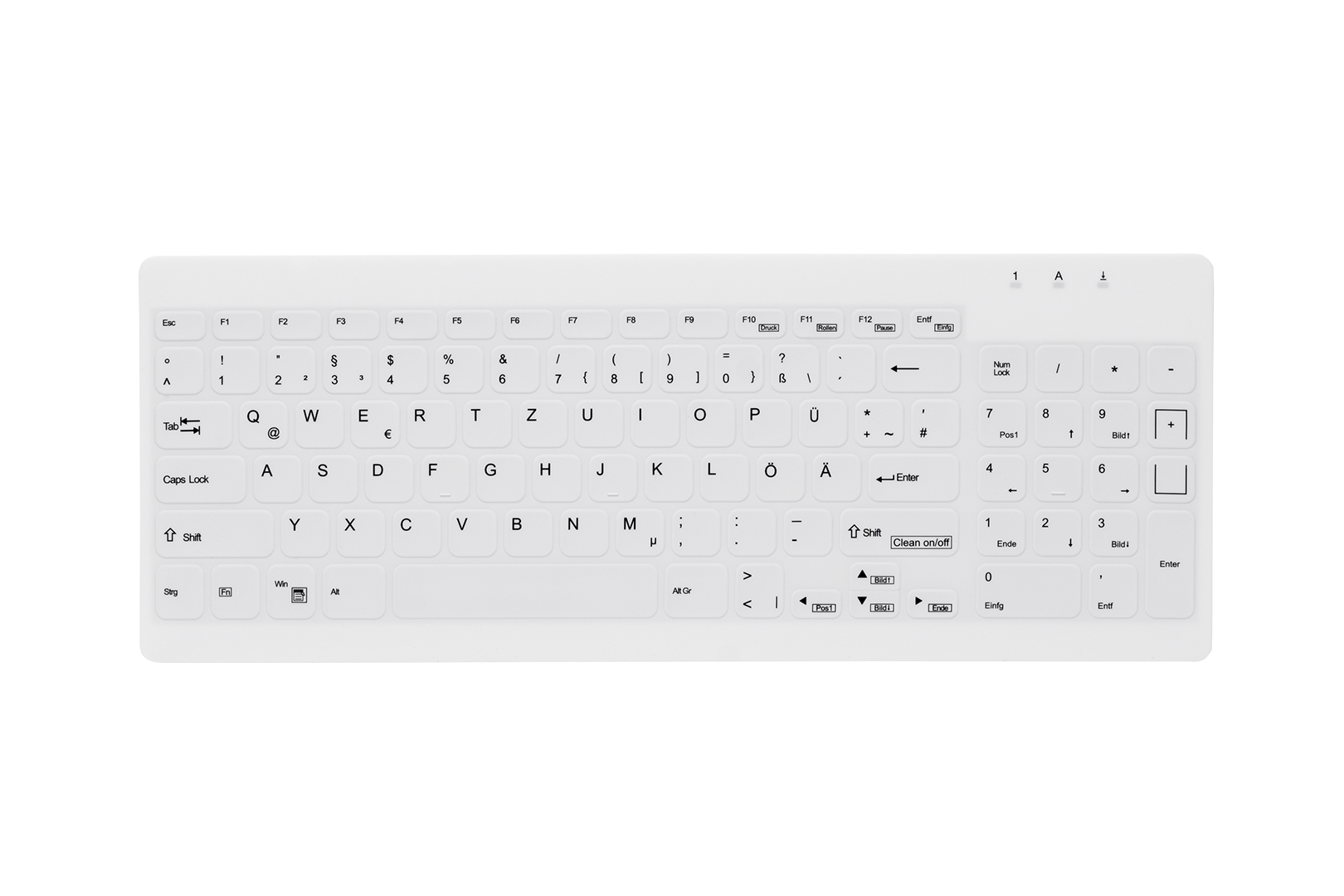 Contour Design Active Key Contour QuickClean Medical Keyboard Removable Cover Compact Wireless White DE C7012 – image 1