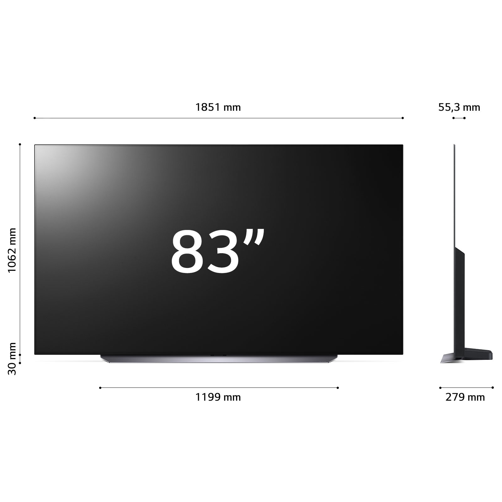 LG OLED evo OLED83C34LA.API TV 2.11 m (83") 4K Ultra HD Smart TV Wi-Fi Silver – image 8