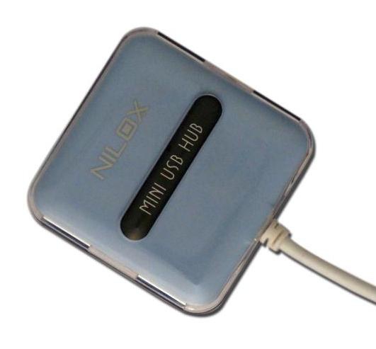 Nilox 10NXHU44MU002 interface hub 480 Mbit/s Blue