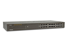D-Link DSS-24+, 24-Port 10/100 Switch + 2 Optional Port 100BASE-FX Uplinks