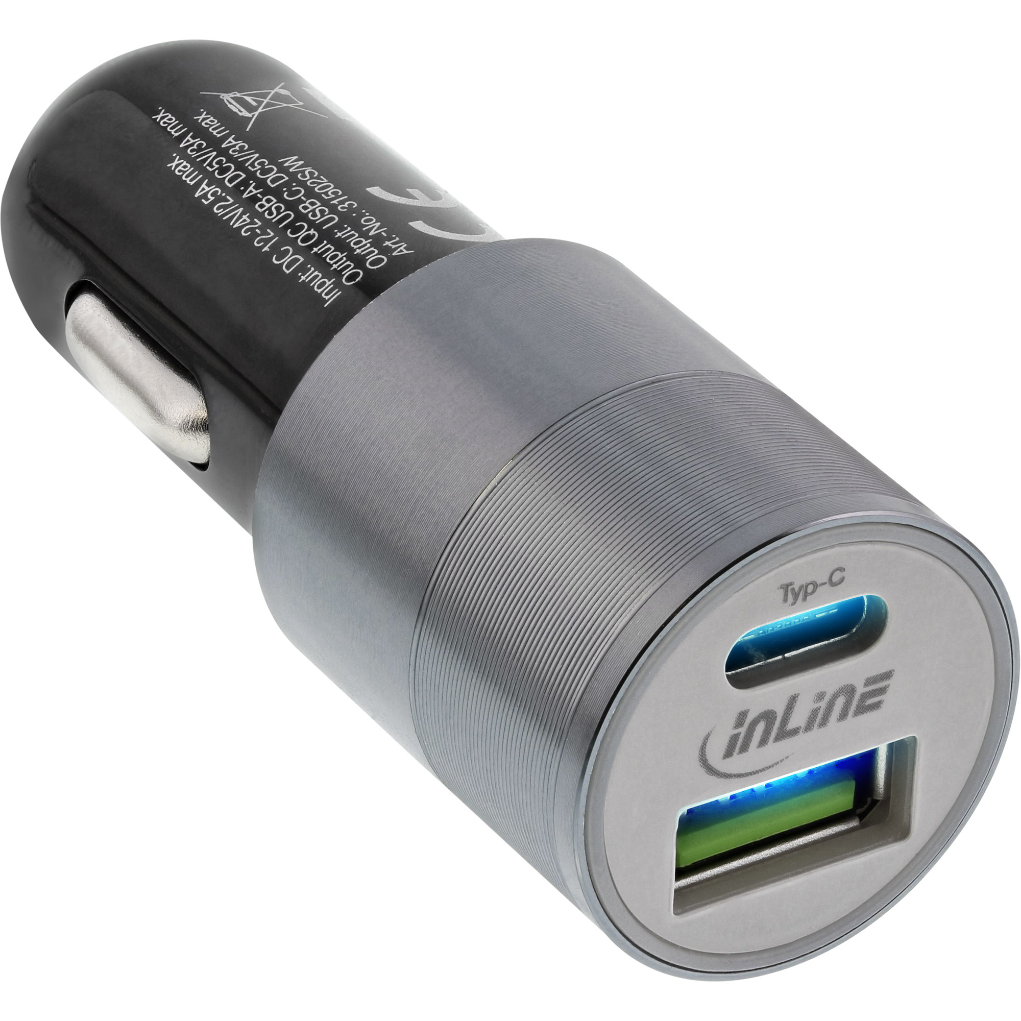 InLine USB car charger power-adaptor Quick Charge 3.0, black – image 2