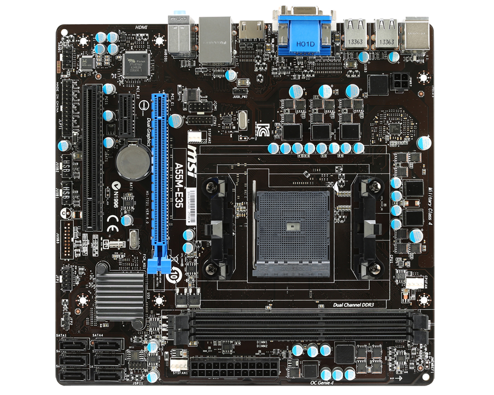 MSI A55M-E35 AMD A55 Socket FM2+ micro ATX – image 2