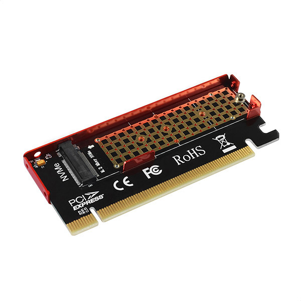 Axagon PCEM2-S PCIe x16 - M.2 NVMe M-key slot adapter, w. passive alu heatsink – image 2